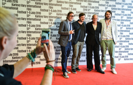 Film producer Alexander Bickenbach, film director Sven Taddicken, actor Ulrich Tukur, film producer Manuel Bickenbach