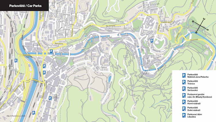 Map of parking places